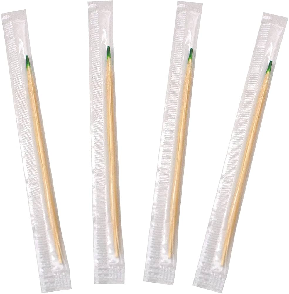 Plastic Wrapped Toothpicks with Mint