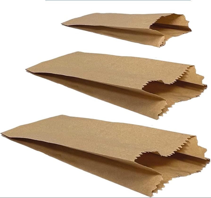 أكياس ورقية بنية اللون (بأحجام مختلفة)