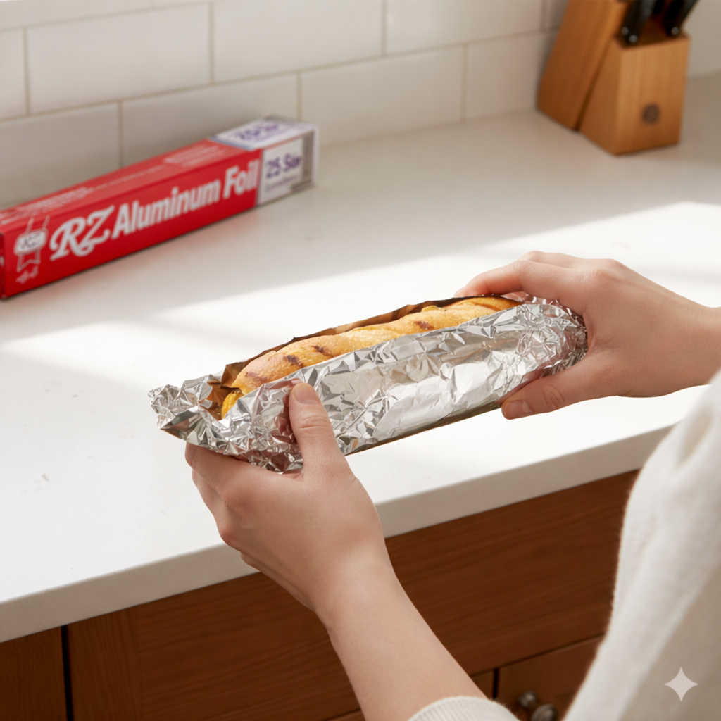 Aluminum Foil Heavy Duty Rolls 30cmx25 SQF VIP - قصدير رول منزلي 30 سم × 25 قدم احمرVIP -  3