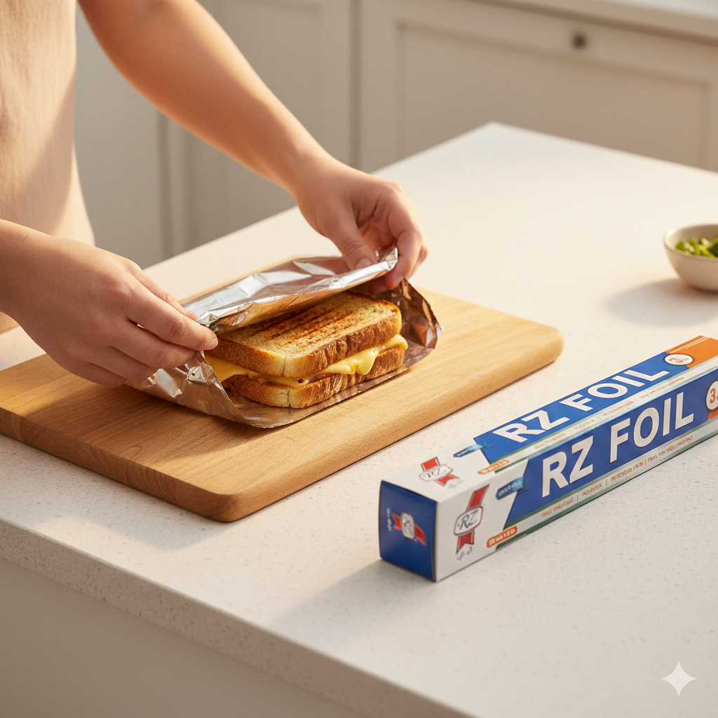 Aluminum Foil Rolls 30cmx3m - قصدير رول منزلي 30 سم × 3م (2 )