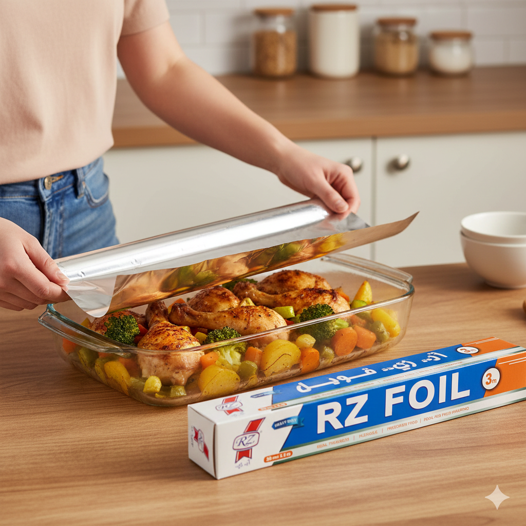 Aluminum Foil Rolls 30cmx3m - قصدير رول منزلي 30 سم × 3م (3 )