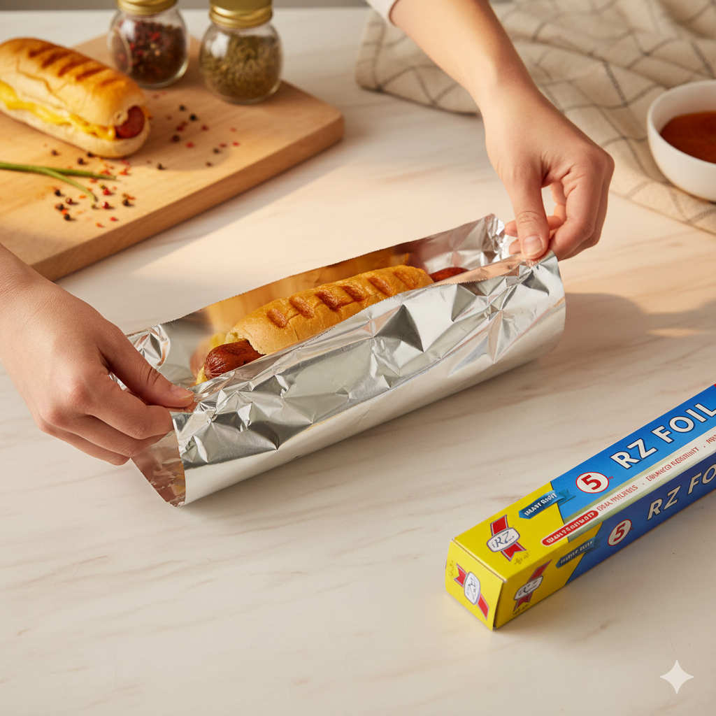 Aluminum Foil Rolls 30cmx5m - قصدير رول منزلي 30 سم × 5م ( 3 )