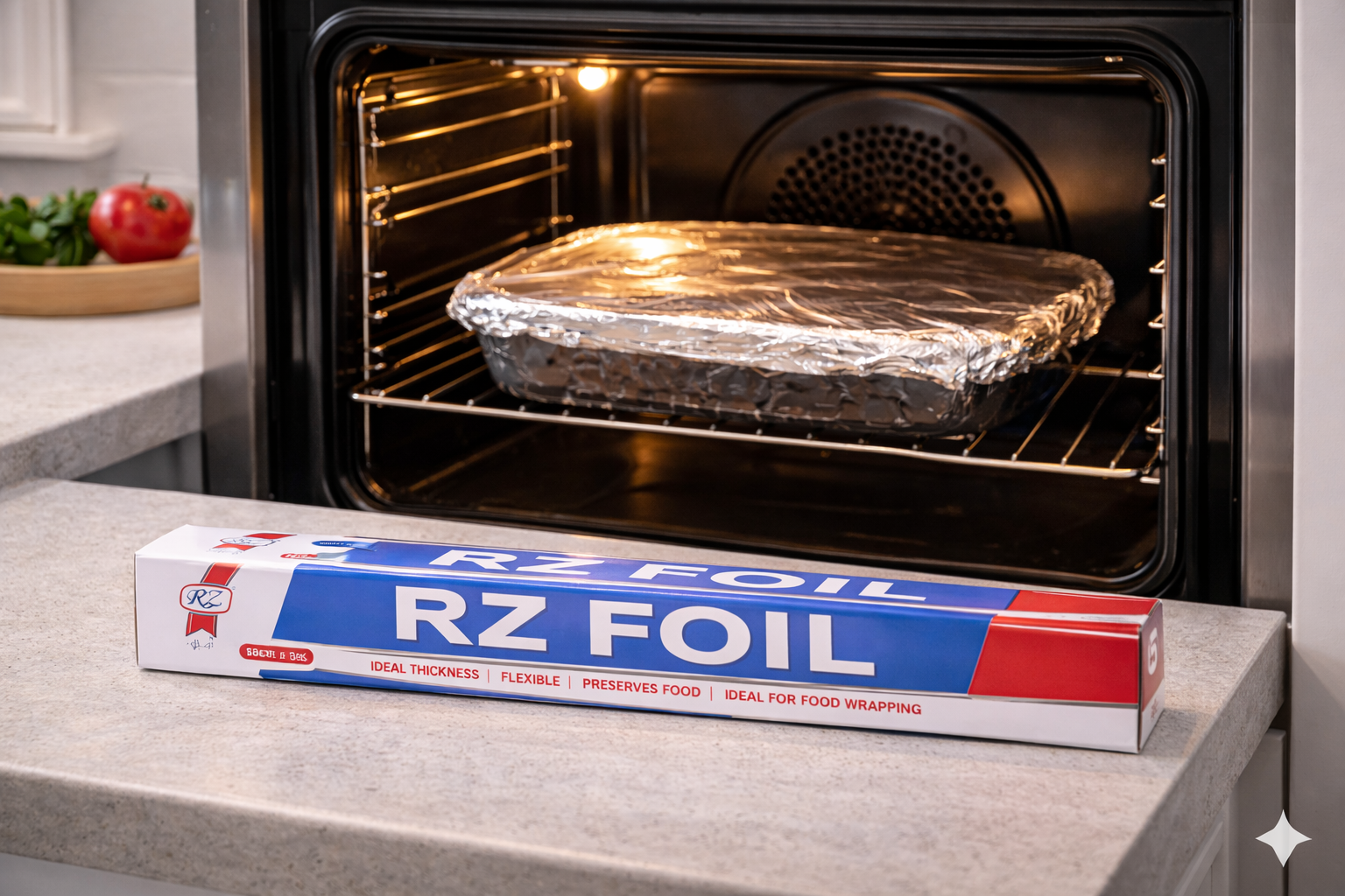 Aluminum Foil Rolls Household 60cmx5m - قصدير رول منزلي 60 سم × 5م - 2 