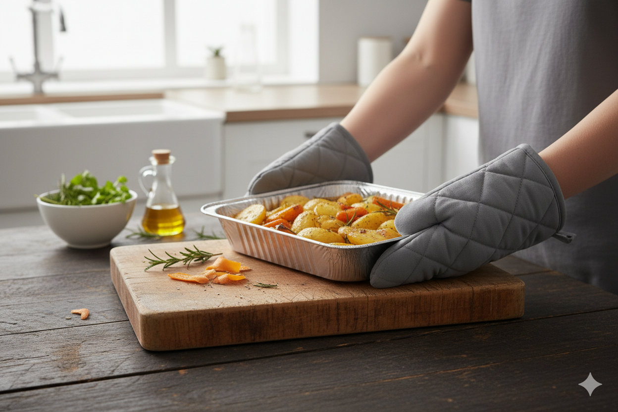 Aluminum Half Pan Medium Containers - أوعية المنيوم حجم وسط نصف عميقة - 1
