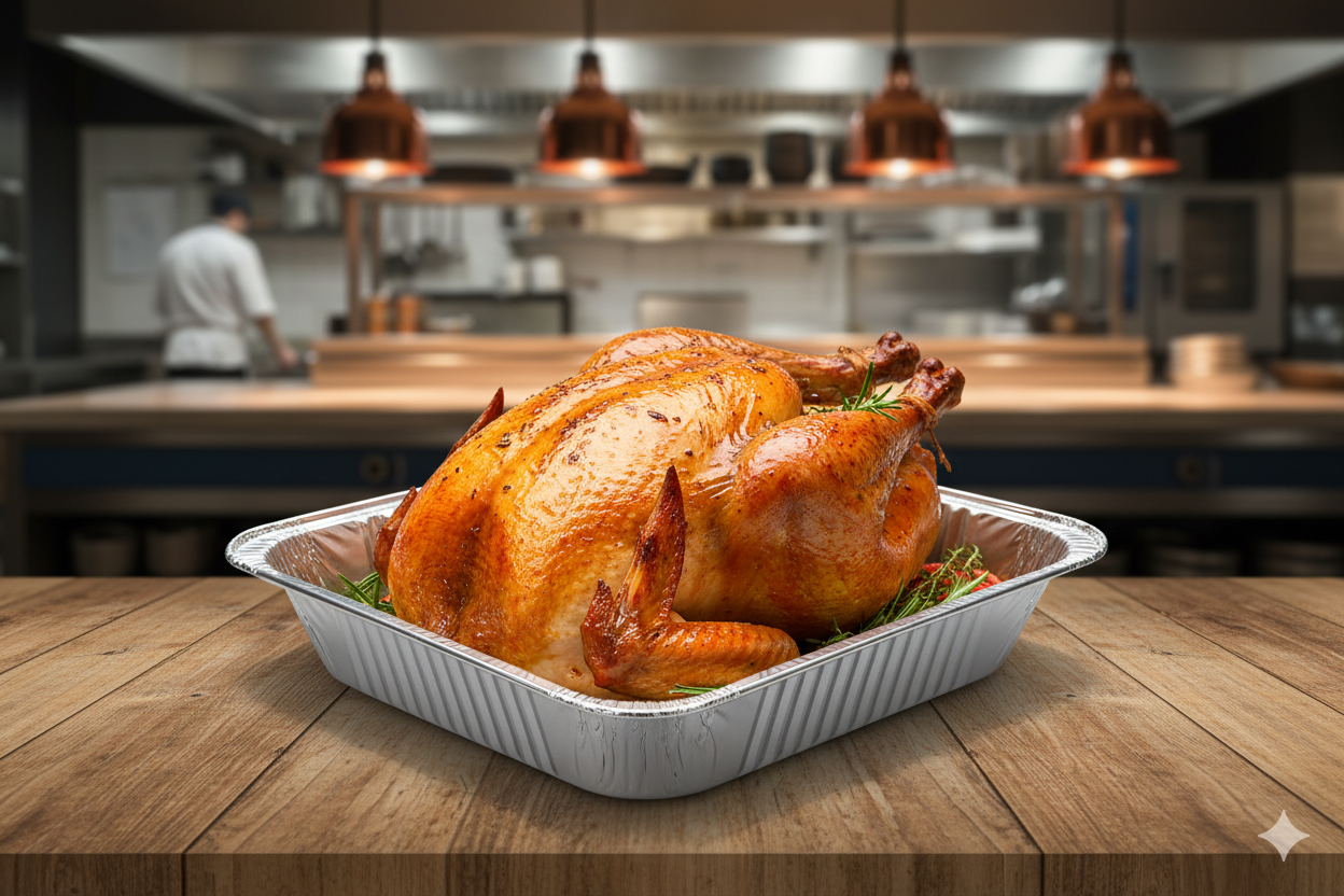 Aluminum Half Pan Medium Containers - أوعية المنيوم حجم وسط نصف عميقة - 2