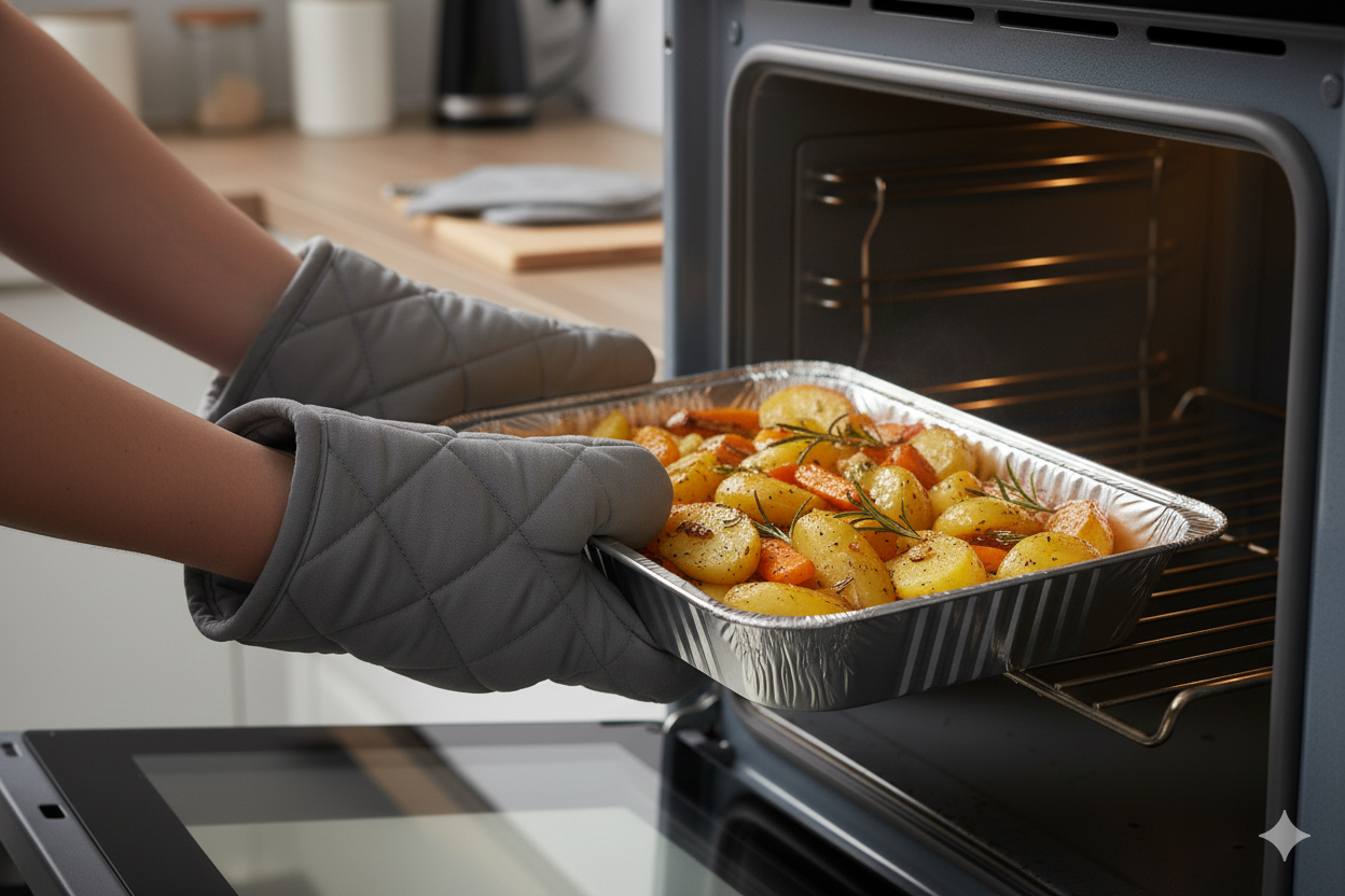Aluminum Half Pan Medium Containers - أوعية المنيوم حجم وسط نصف عميقة - 3