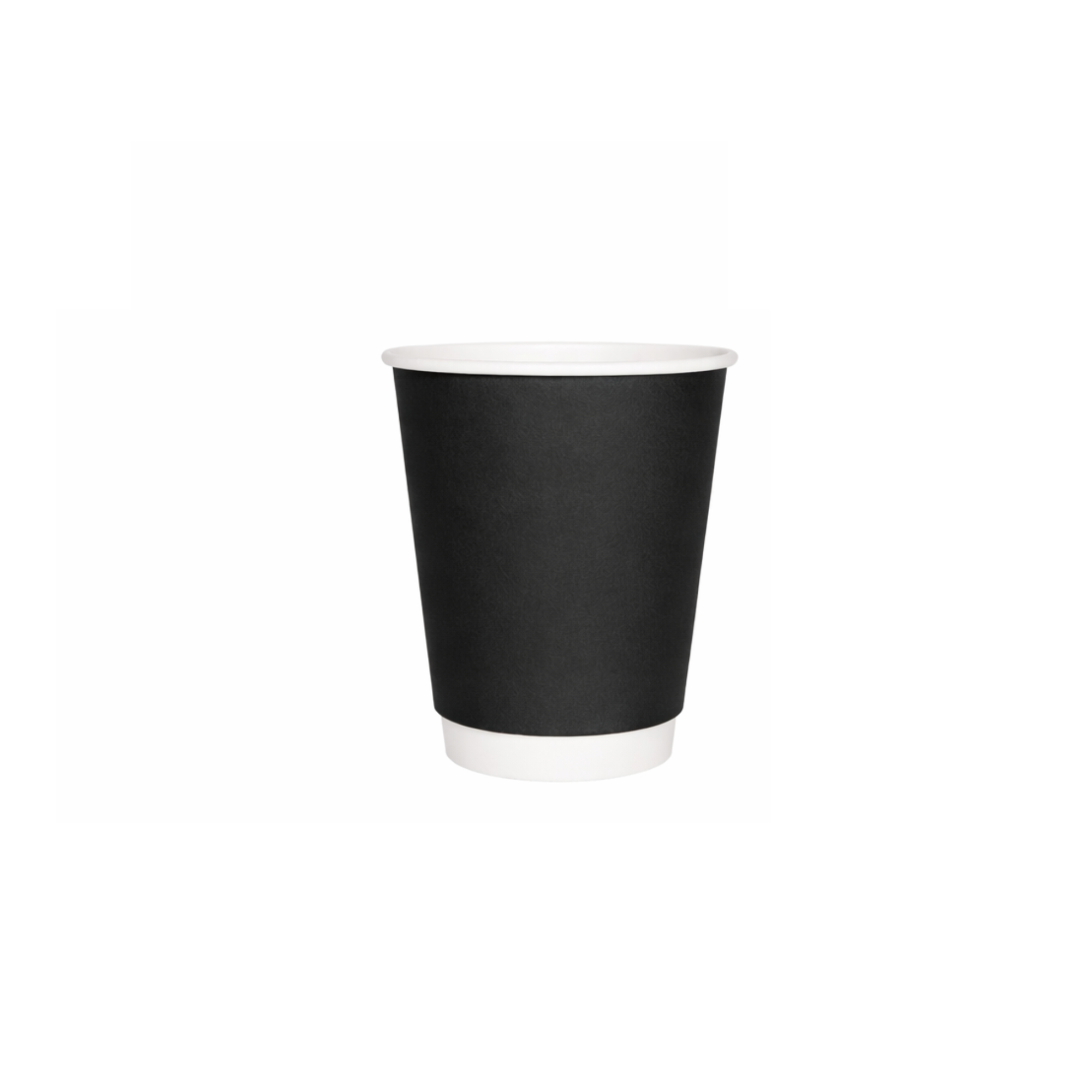 Black Double Wall Paper Cups 12oz - كاسات ورقية دبل اسود 12 اونص
