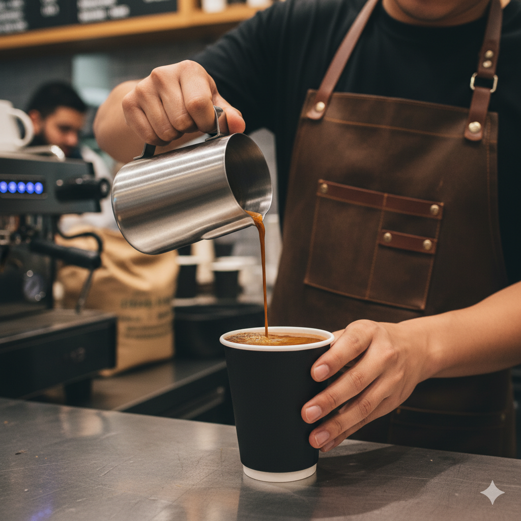 Black Double Wall Paper Cups 12oz - كاسات ورقية دبل اسود 12 اونص