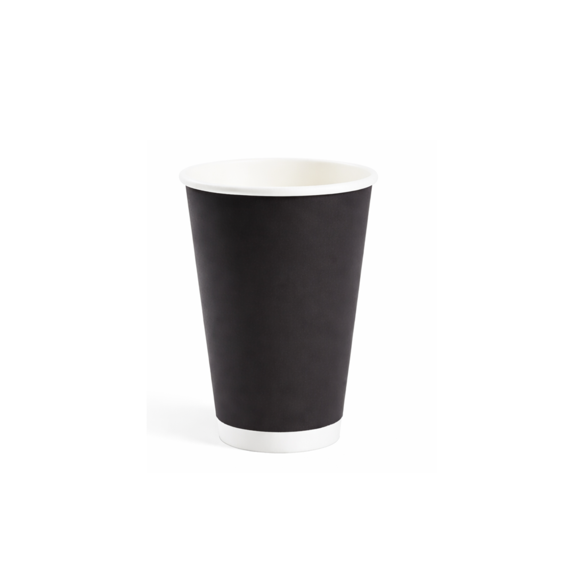 Black Double Wall Paper Cups 16oz - كاسات ورقية دبل اسود 16 اونص
