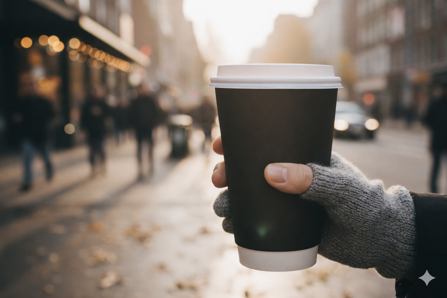 Black Double Wall Paper Cups 16oz - كاسات ورقية دبل اسود 16 اونص