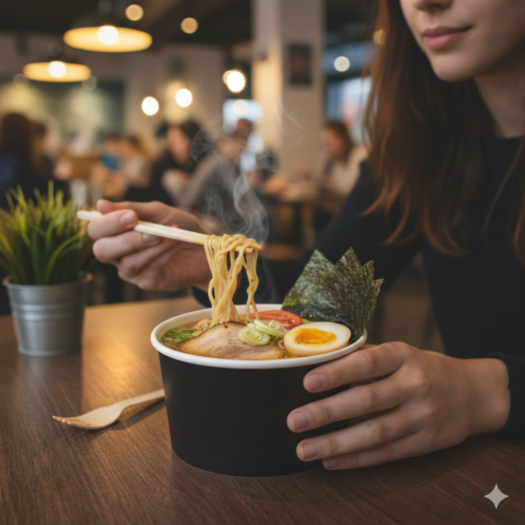 Black Paper Bowls 14oz - علب  كرتون دائري 14 اونص اسود