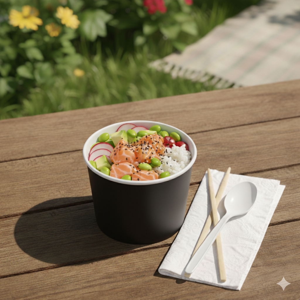 Black Paper Bowls 16oz - علب  كرتون دائري 16 اونص اسود