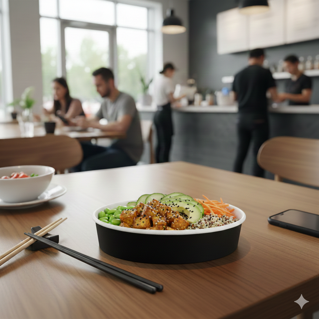 Black Paper Bowls 24oz wide - علب   كرتون دائري 24 اونص اسود عريض