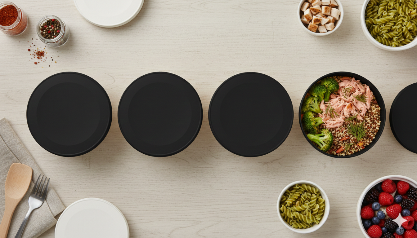 Black Paper Lids For Paper Bowls - أغطية ورقية اسود لعلب ورقية