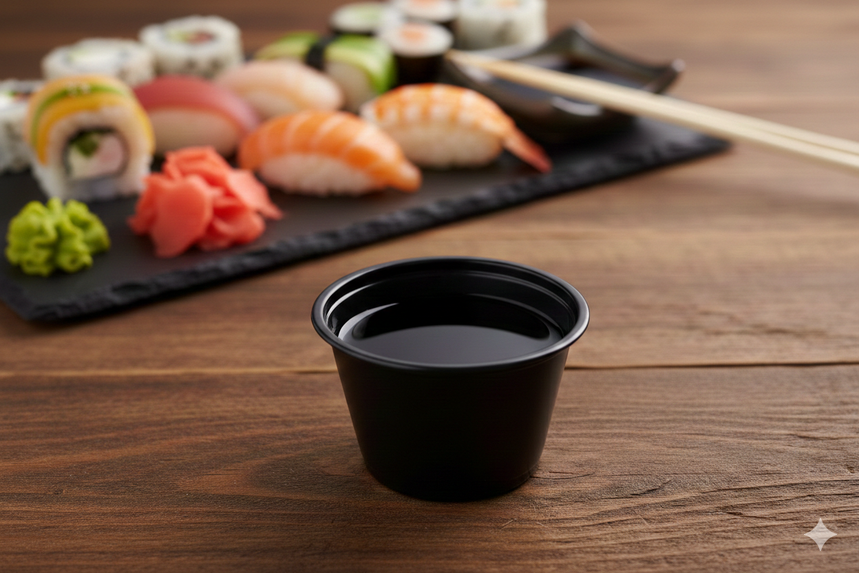 علب صوص بلاستيك أسود 
Black Plastic PP Sauce Containers 3.25oz