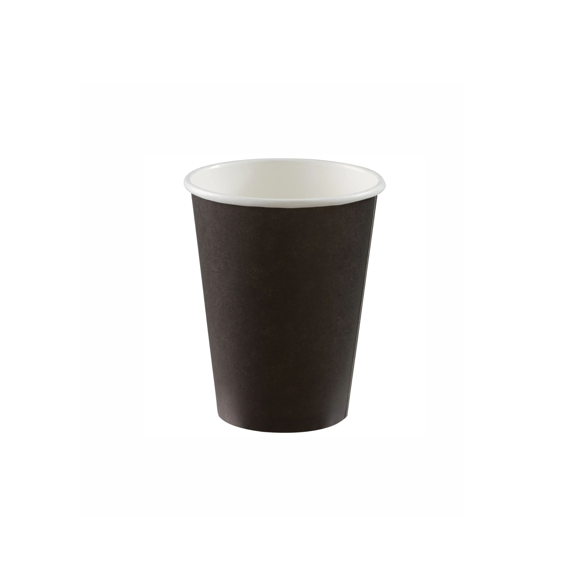 Black Single Wall Paper Cups 12oz - كاسات ورقية اسود 12 اونص
