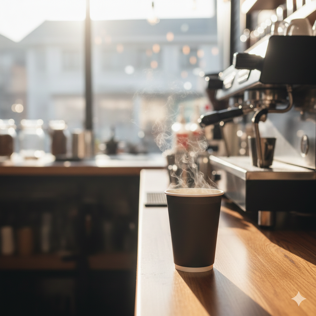 Black Single Wall Paper Cups 12oz - كاسات ورقية اسود 12 اونص