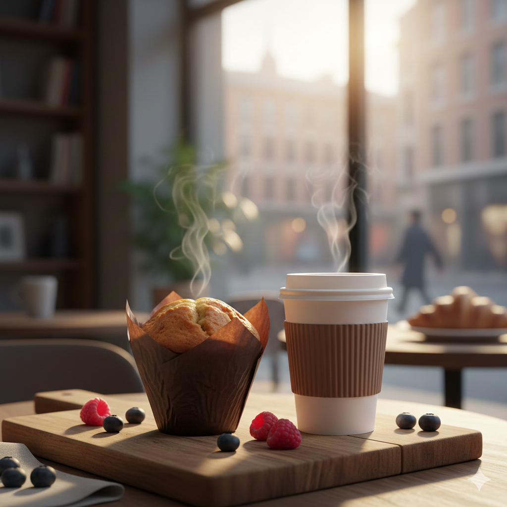 ورق مافن شكل توليب بني
Brown Tulip Muffin Liners 