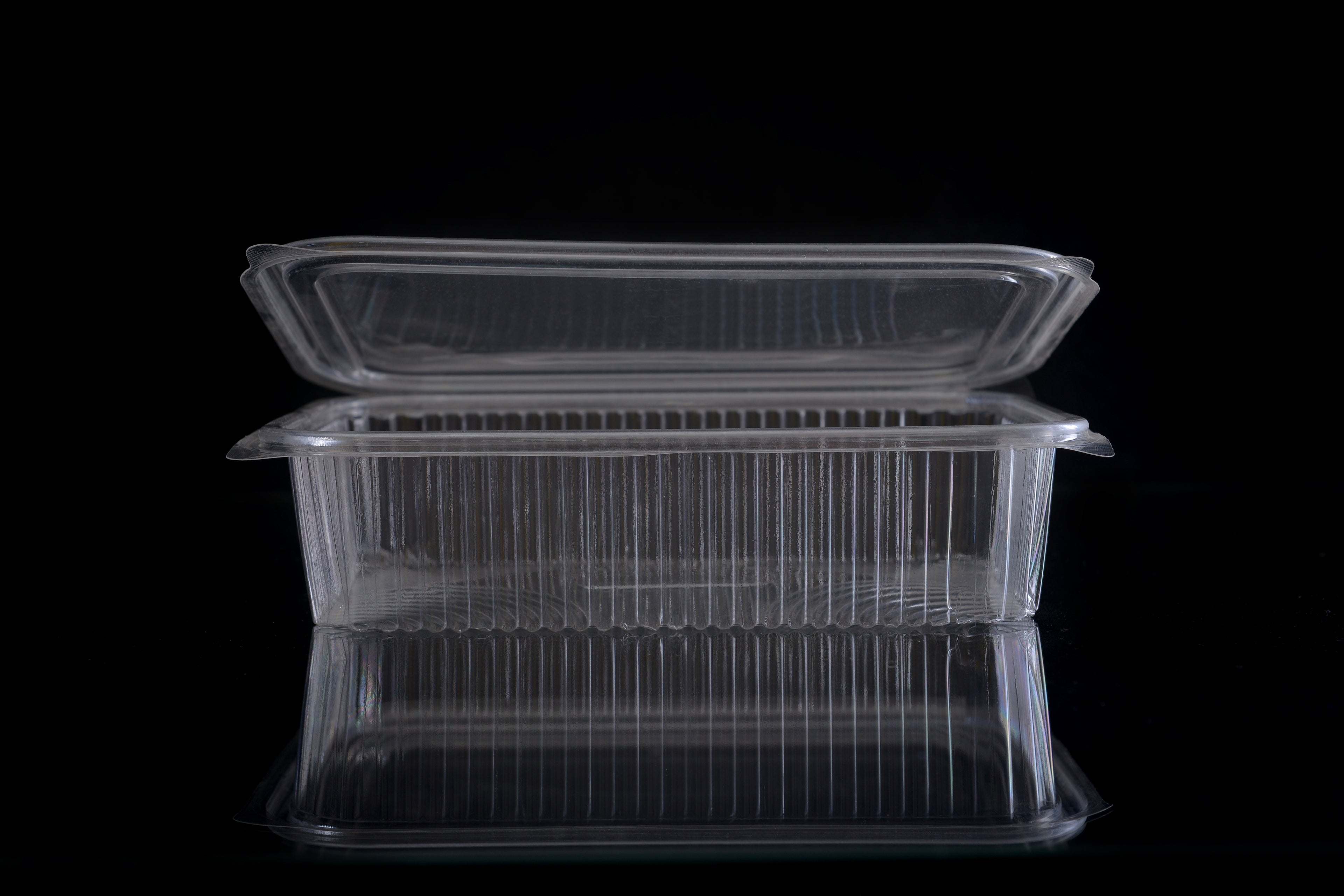 علب بلاستيك PET مستطيلة شفافة مع غطاء متصل ARZ 968
PET Rectangle Hinged Containers ARZ 968