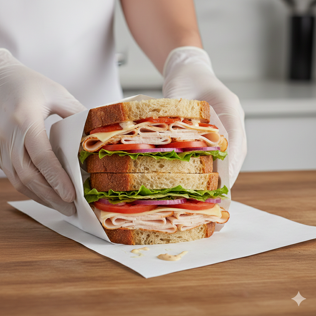 PE Coated Sandwich Wrapping Paper (35x24cm)