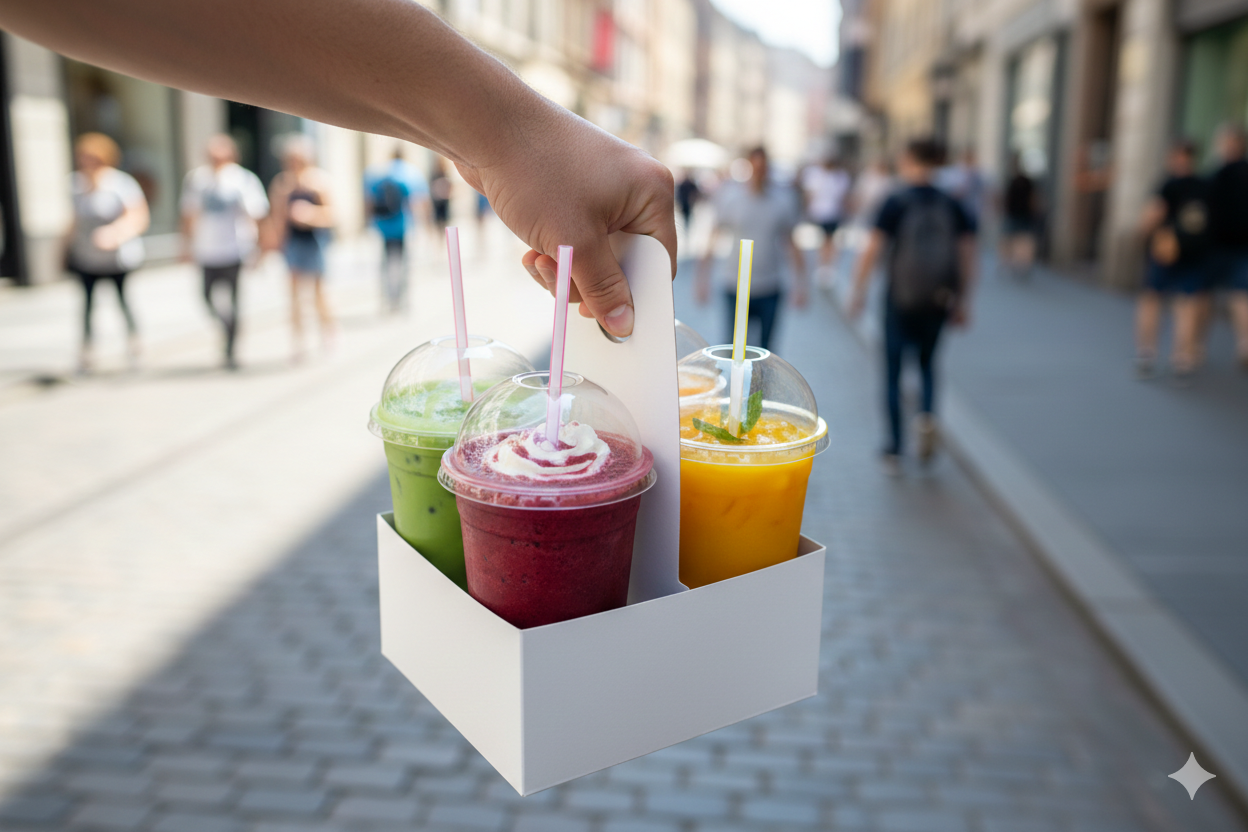 4 Cup Cold Drink Holder (White)