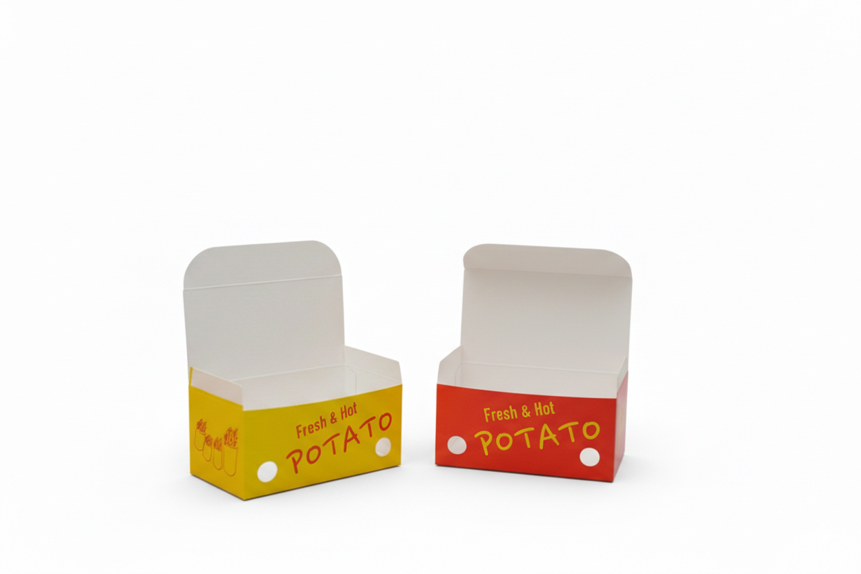 Generic Design Rectangle Paper French Fries Containers (Small)