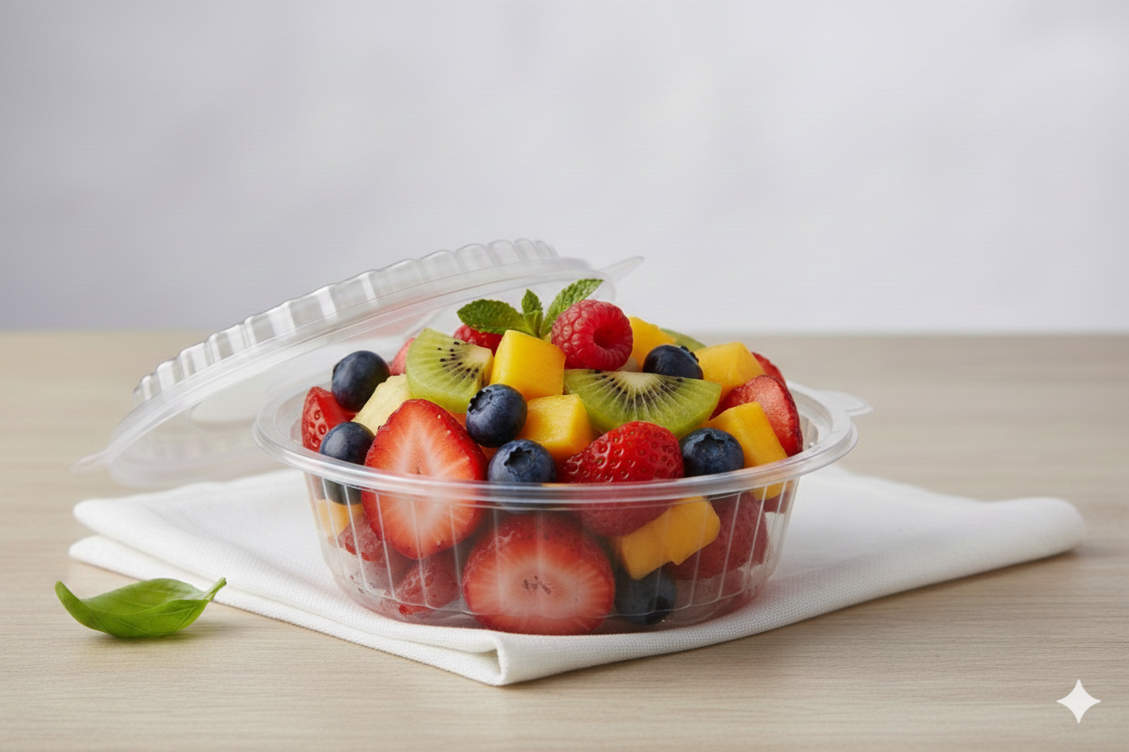 Clear PP Round Microwavable Containers with Lids 16/24/32oz