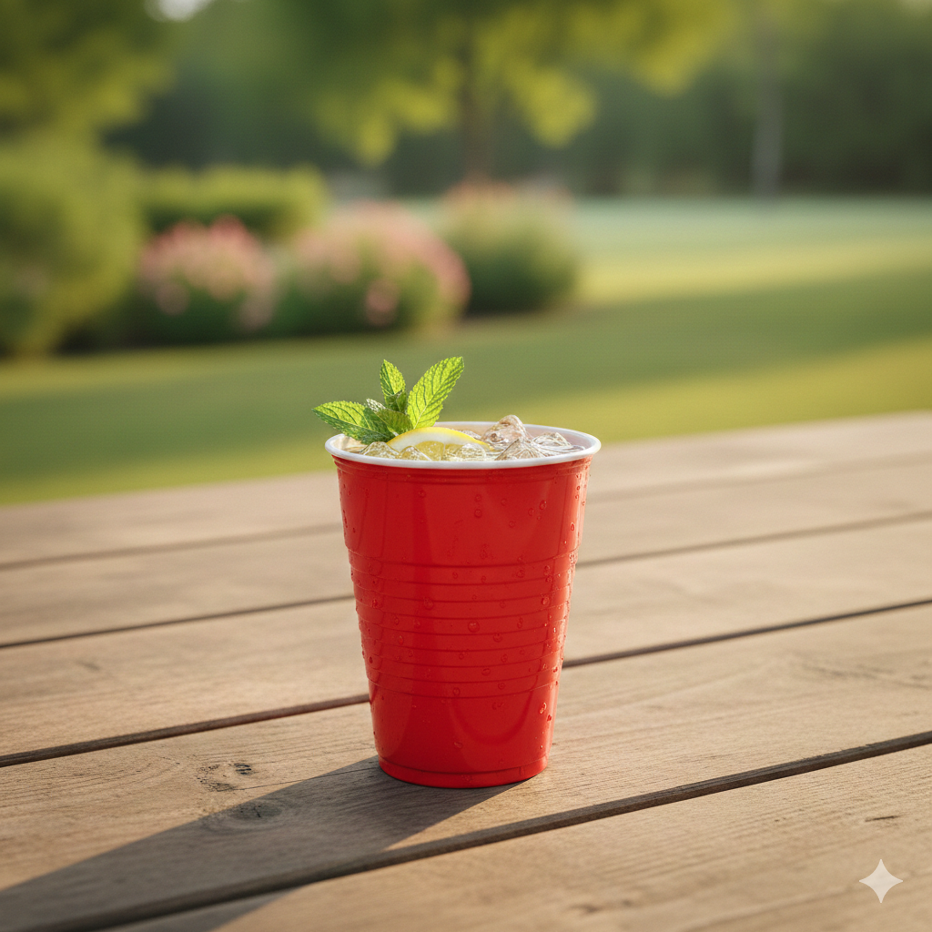 Red Plastic Cups Red 12/16oz