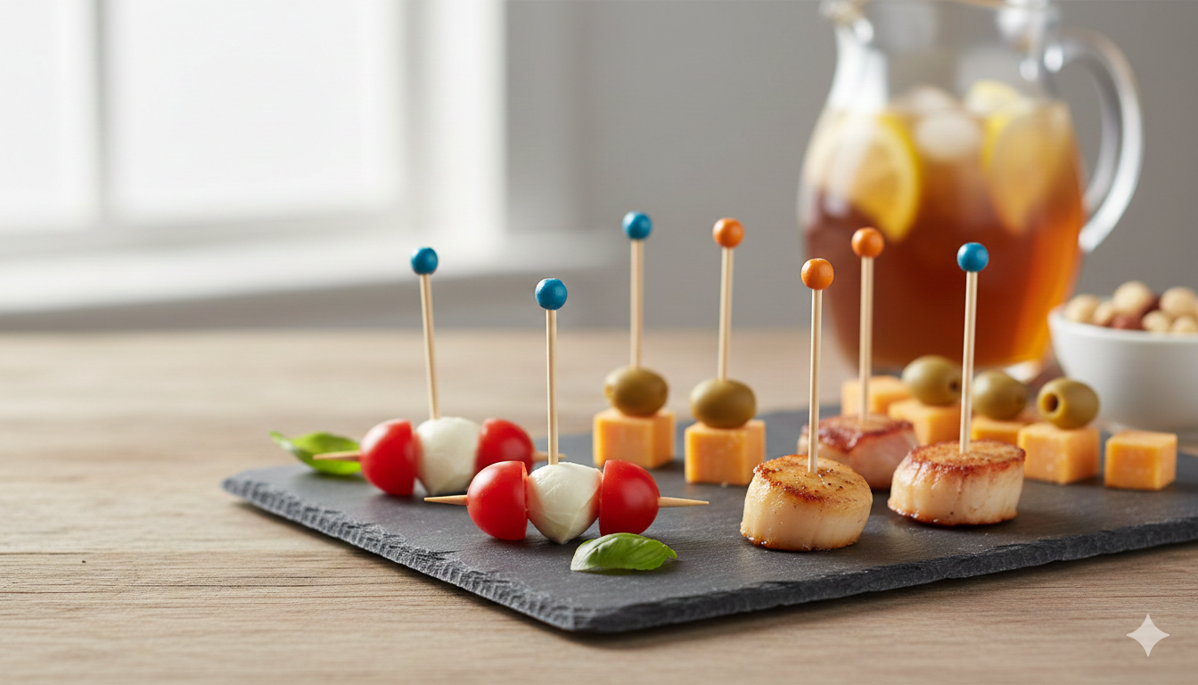 Wooden Colored Ball Accessory Picks