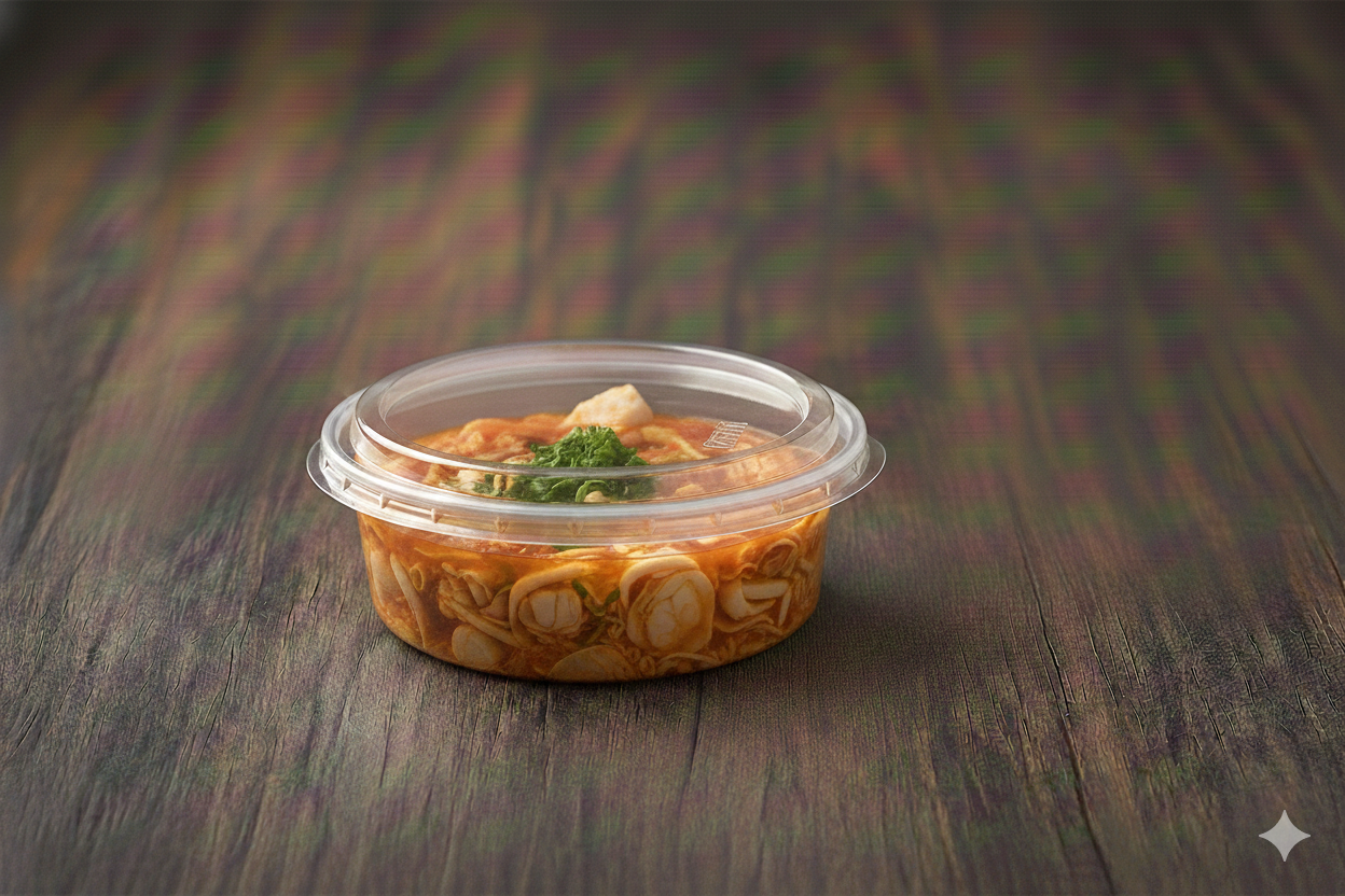 PP Clear Round Microwavable Plastic Containers 200/350/500cc