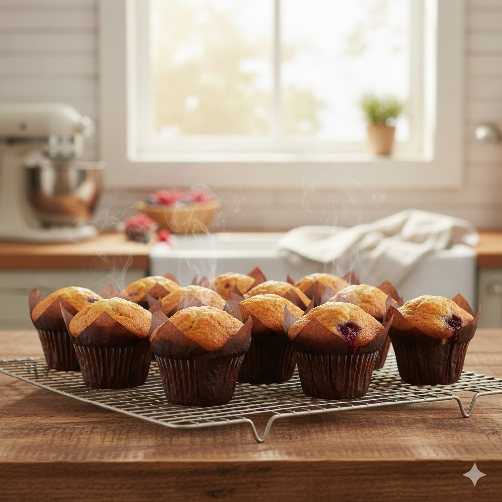 قوالب مافن بنية اللون على شكل زهرة التوليب (16/17.5 سم)