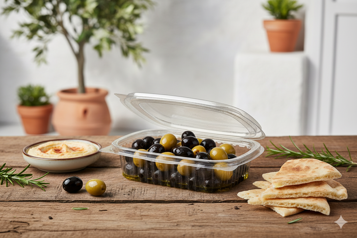 PET Rectangle Hinged Containers ARZ 915-918