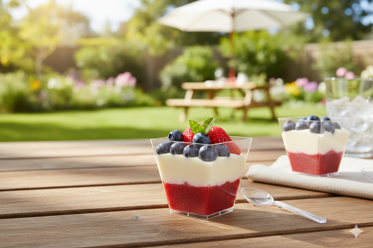 Crystal Square Dessert Cups (S,L)