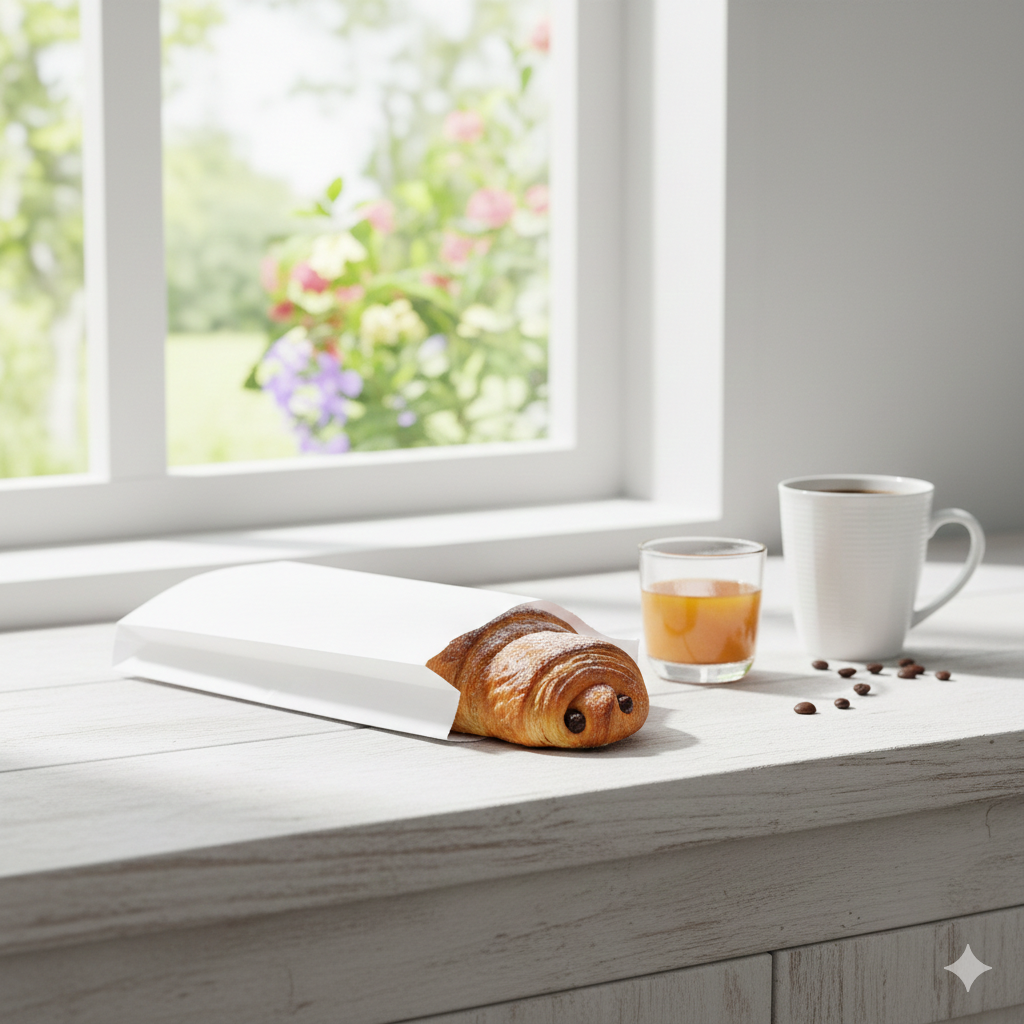 أكياس ورقية بيضاء (بأحجام مختلفة)