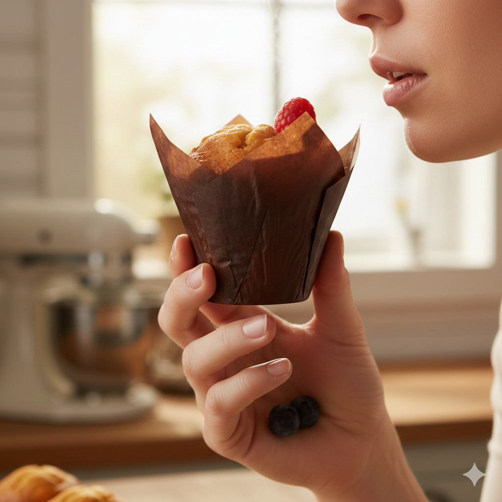 Brown Tulip Muffin Liners (16/17.5cm)