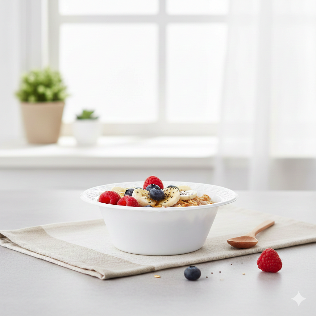 White Plastic Bowls (10/15cm)