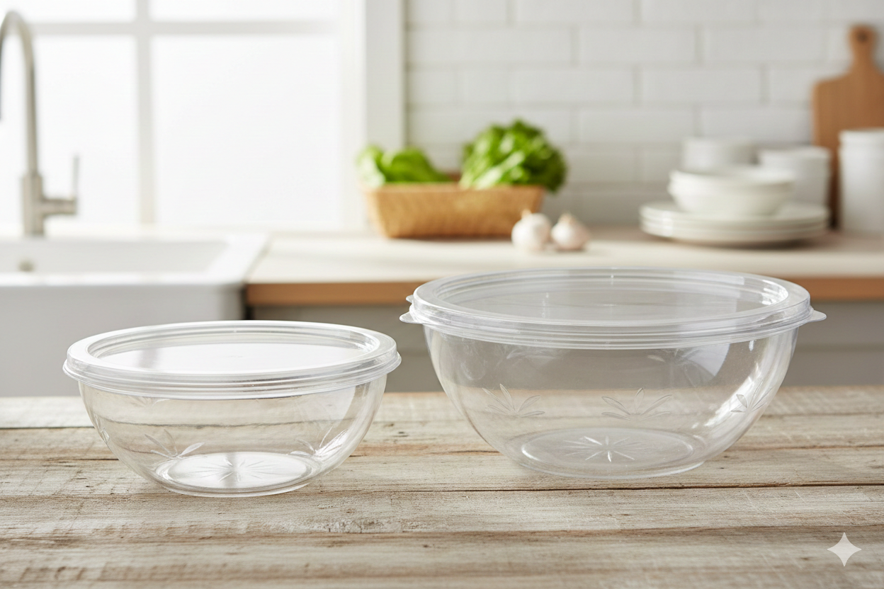 Clear Lids for PET Salad Containers 25/30cm