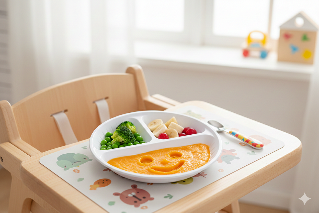 White Round 3-Partition Plastic Plates 18/22/16cm