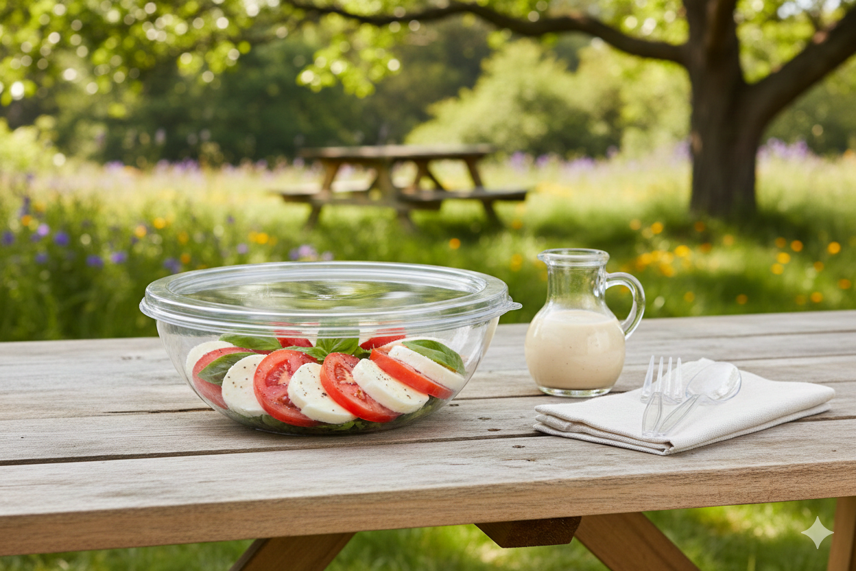Clear Lids for PET Salad Containers 25/30cm