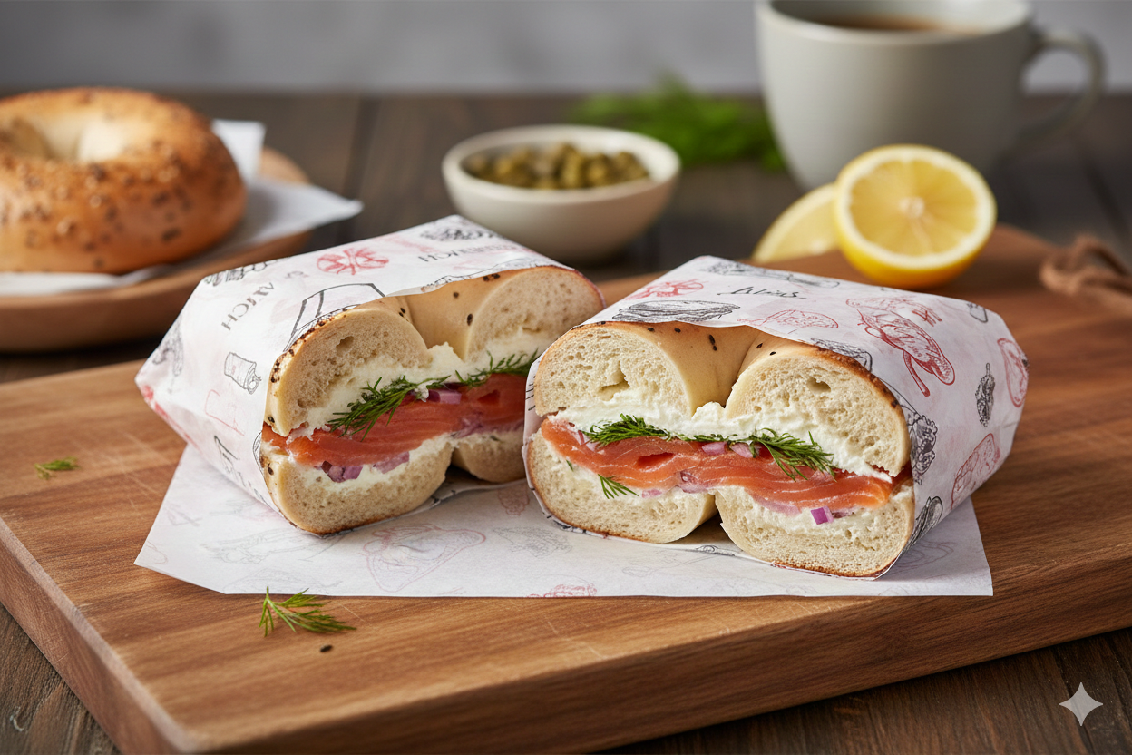 ورق تغليف سندويشات بتصميم عام (35 × 24 سم)