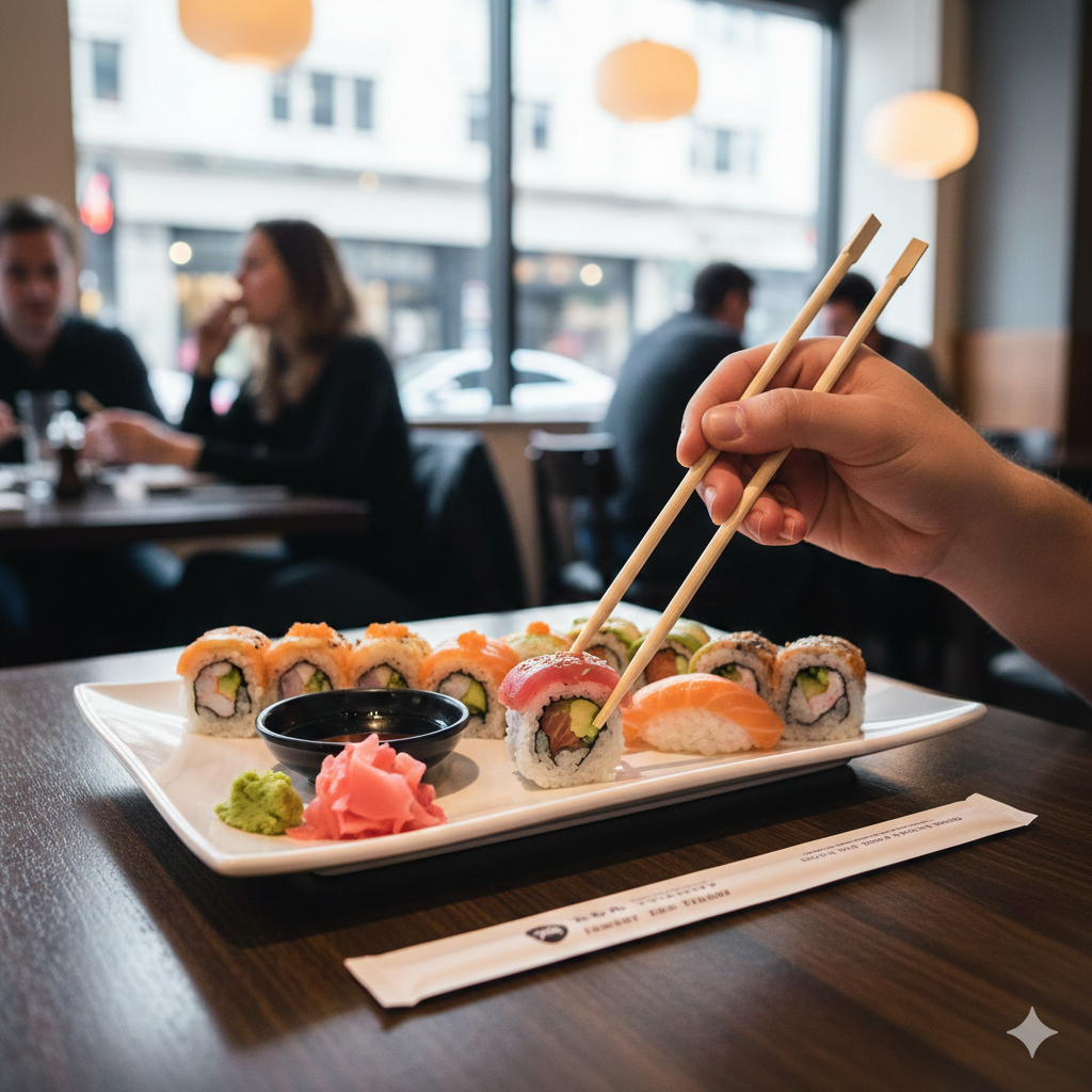 عيدان طعام مغلفة بالخشب