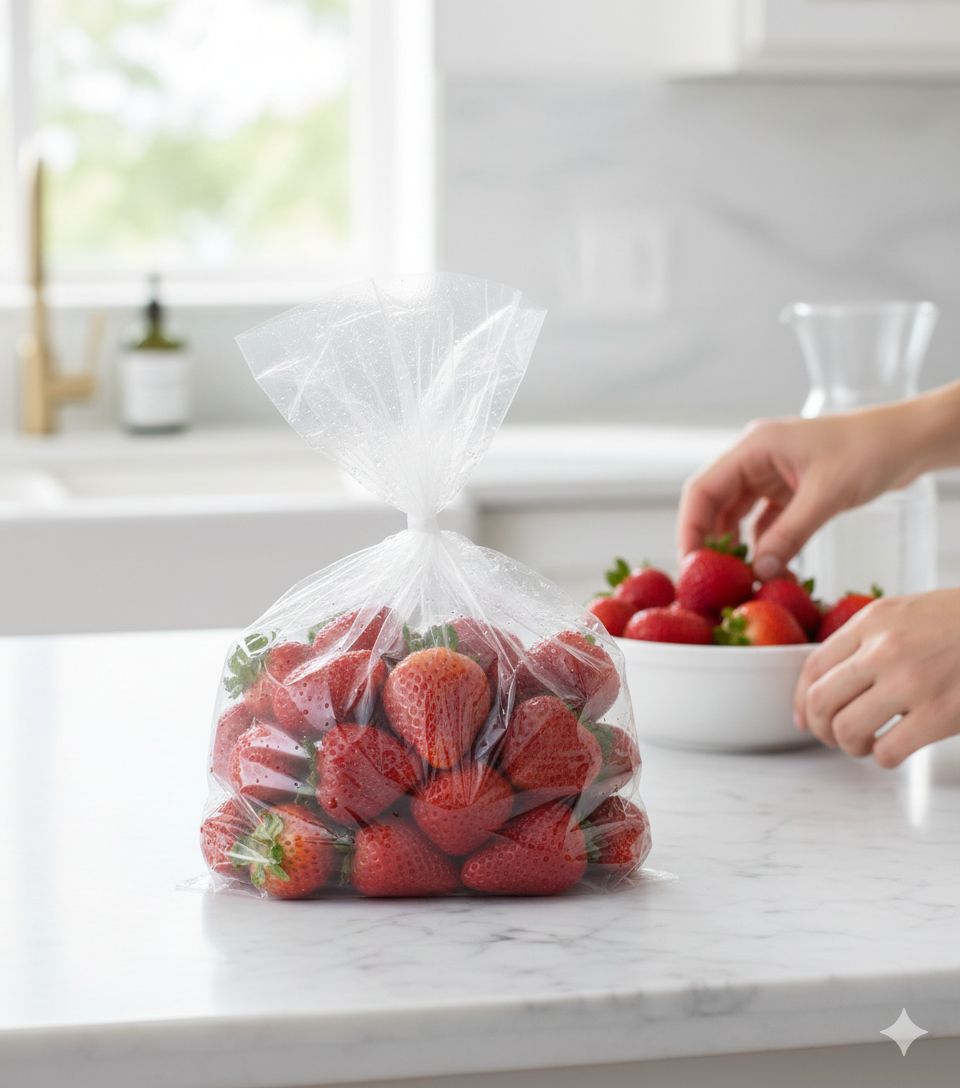 أكياس تخزين بلاستيكية عادية (LDPE، 1 كجم)