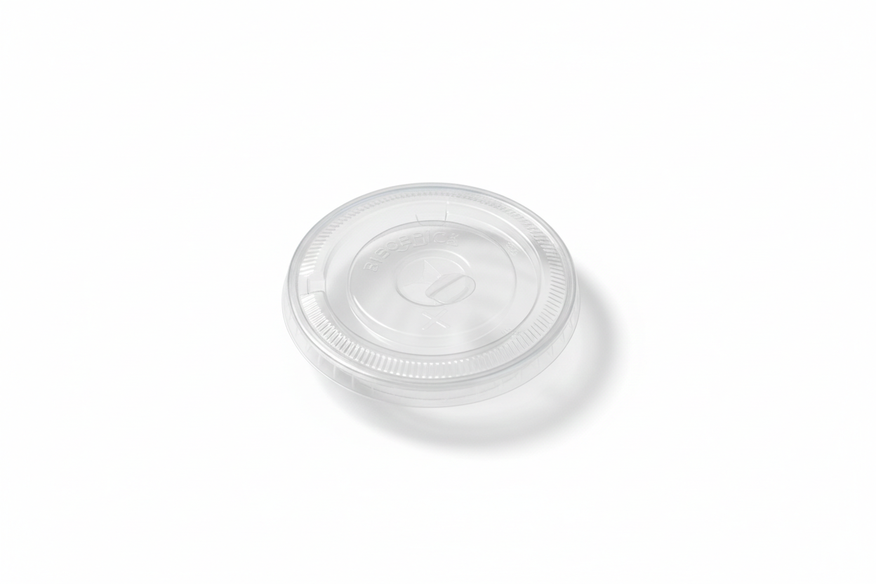 Clear Flat Lids (X hole) for 12/14/16/20/24oz Plastic Cups