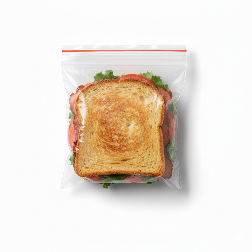Sandwich ZipLock Plastic Bags - 22x18cm