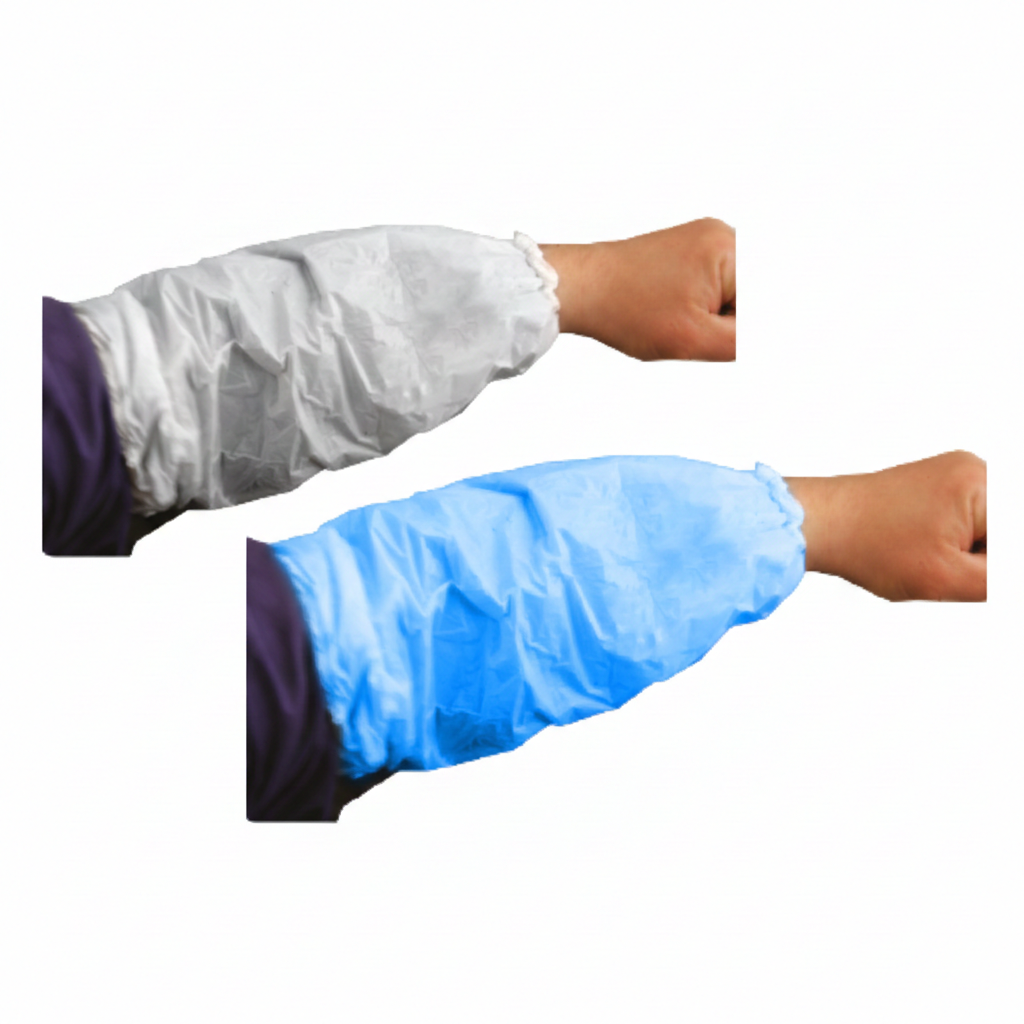 Plastic Arm Sleeves (White/Blue)