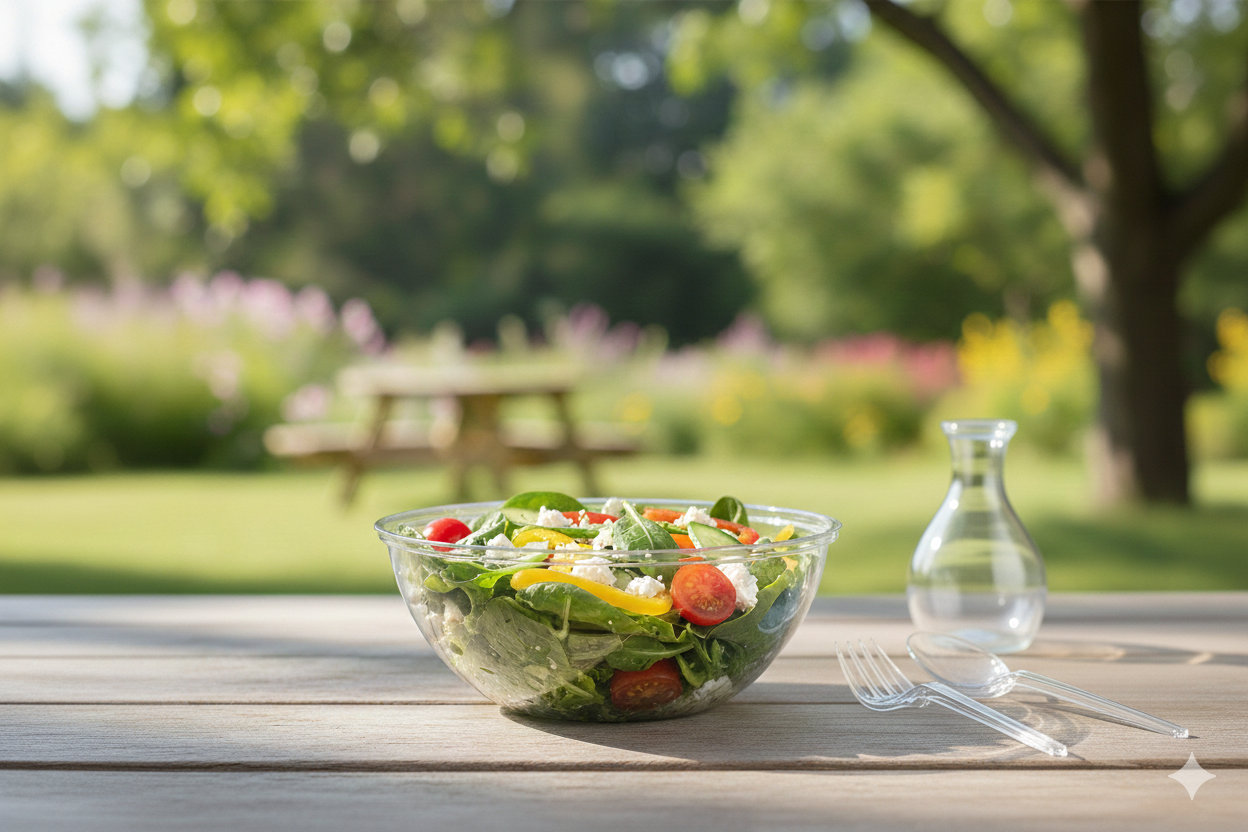 Clear PET Salad Containers 25/30cm