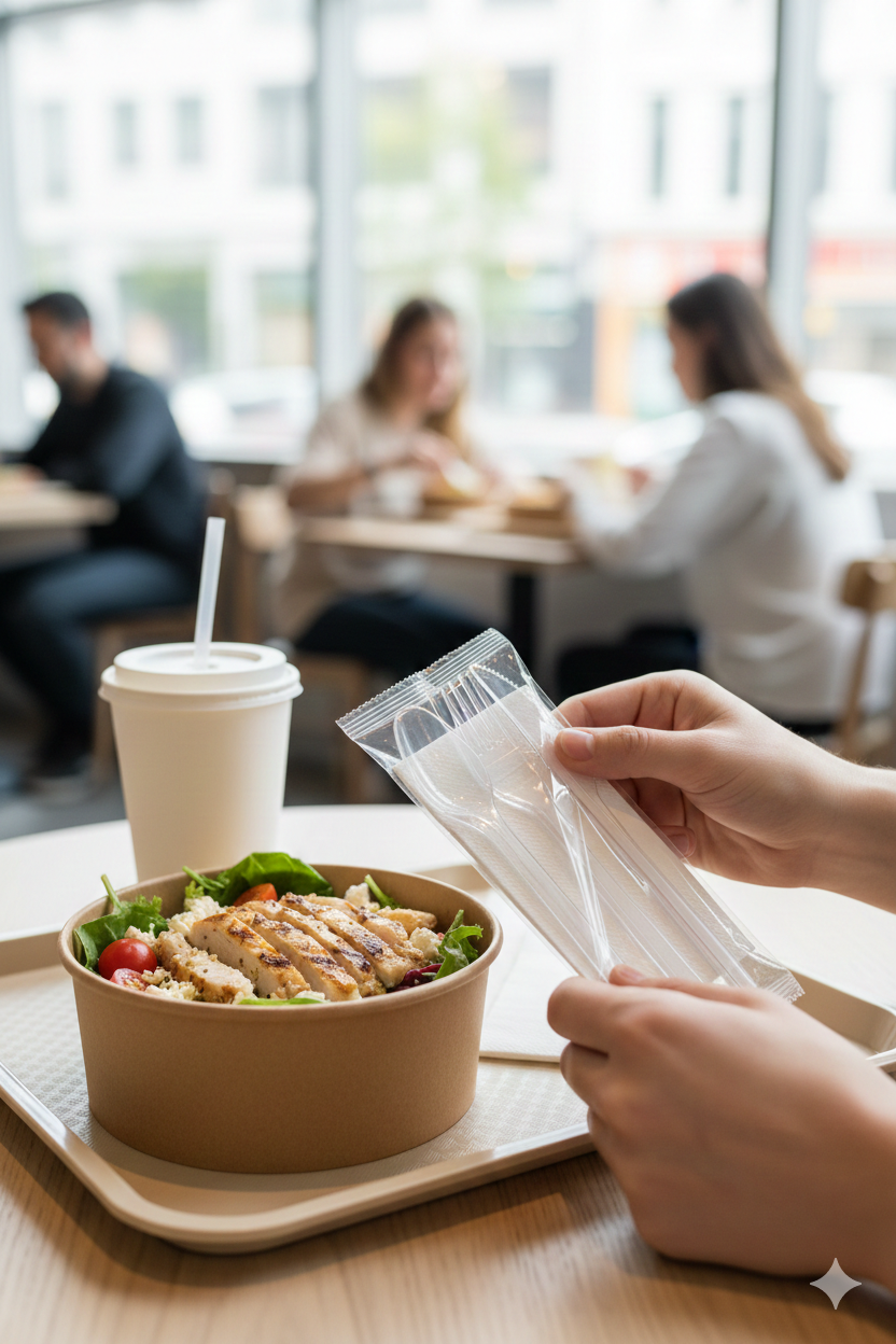 Clear ECO Cutlery Set 4x1