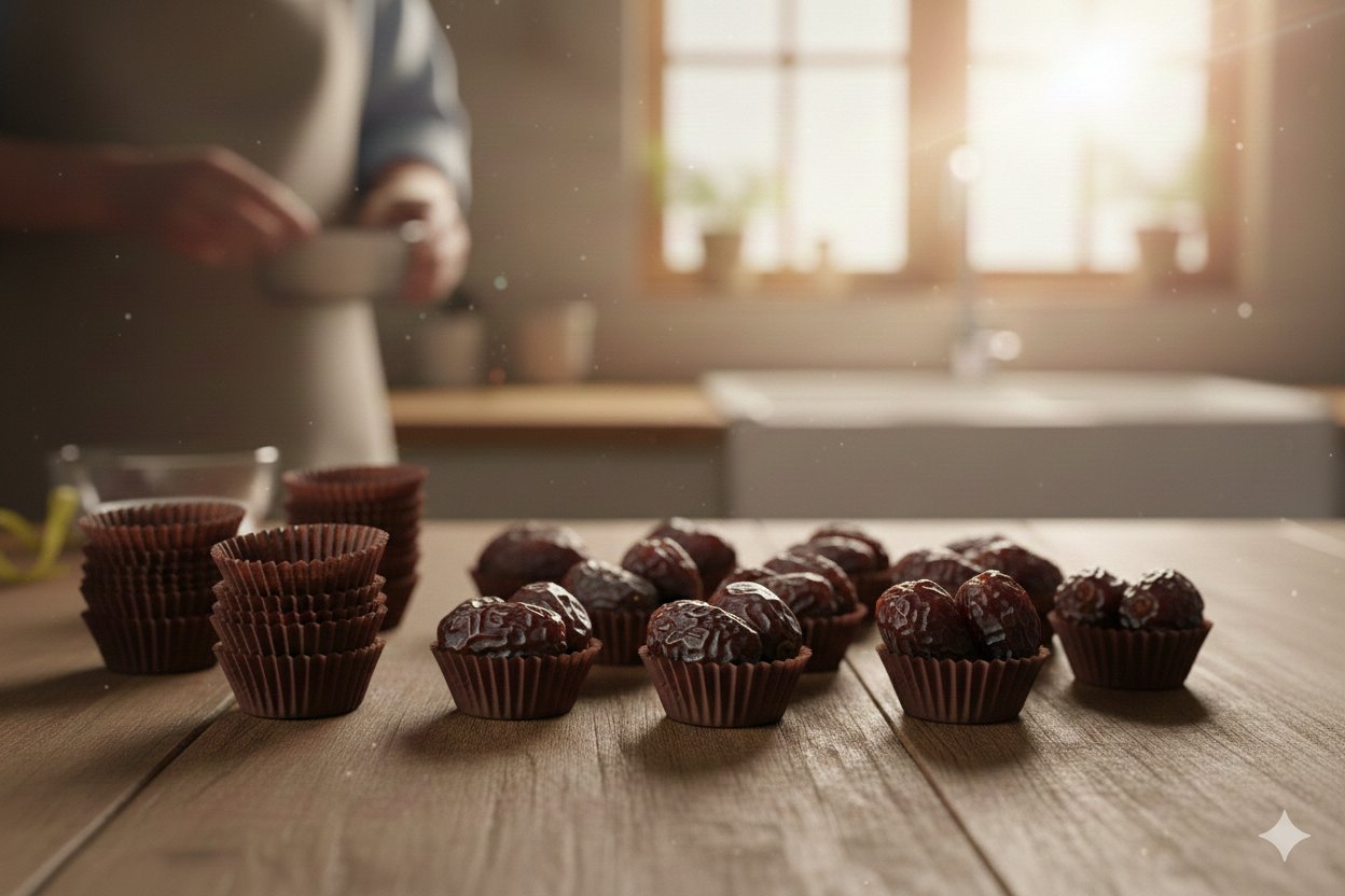 قوالب كب كيك بنية اللون (7 أحجام)