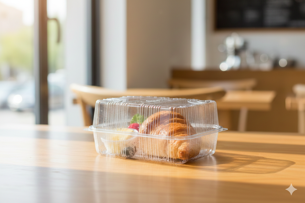 PET Clear Rectangle Hinged Containers (CO1, CO2, CO3)