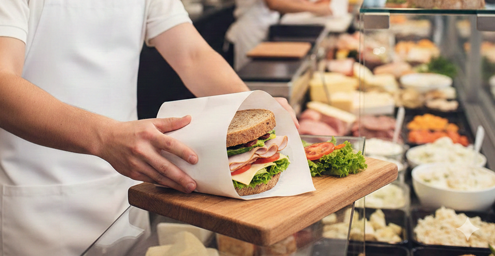 Plain Sandwich Wrapping Paper (35x24cm)